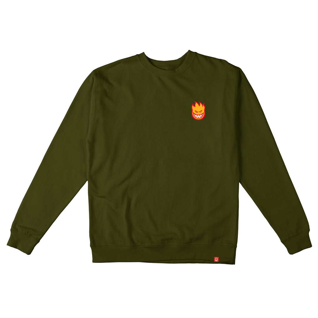 Spitfire Lil Bighead Fill Crew Sweatshirt Army