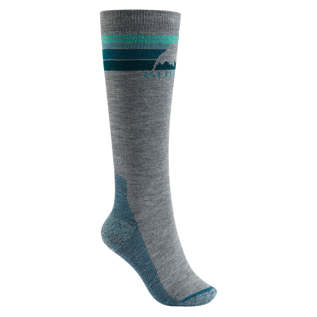 Burton Womens Midweight Emblem Socks Gray Heather