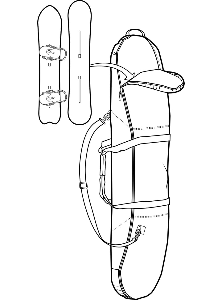Burton Space Sack Snowboard Bag Explode