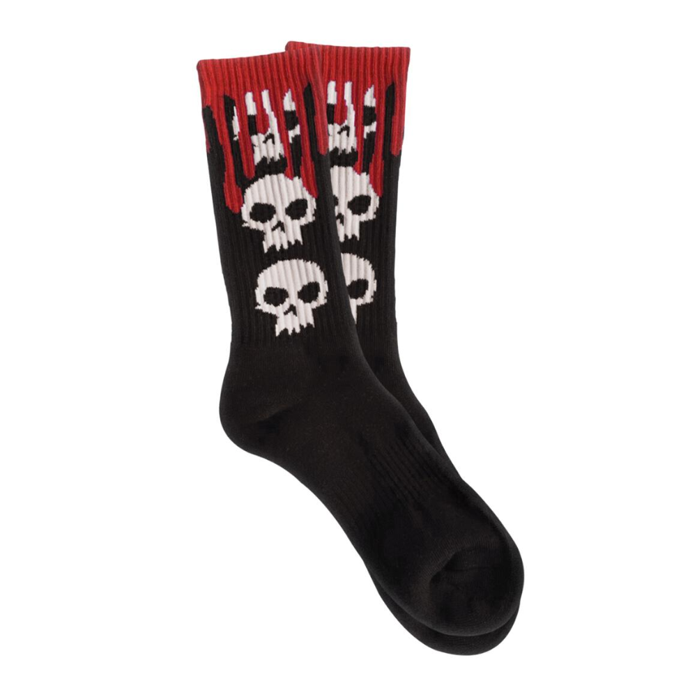 Zero 3 Skull Blood Sock Black