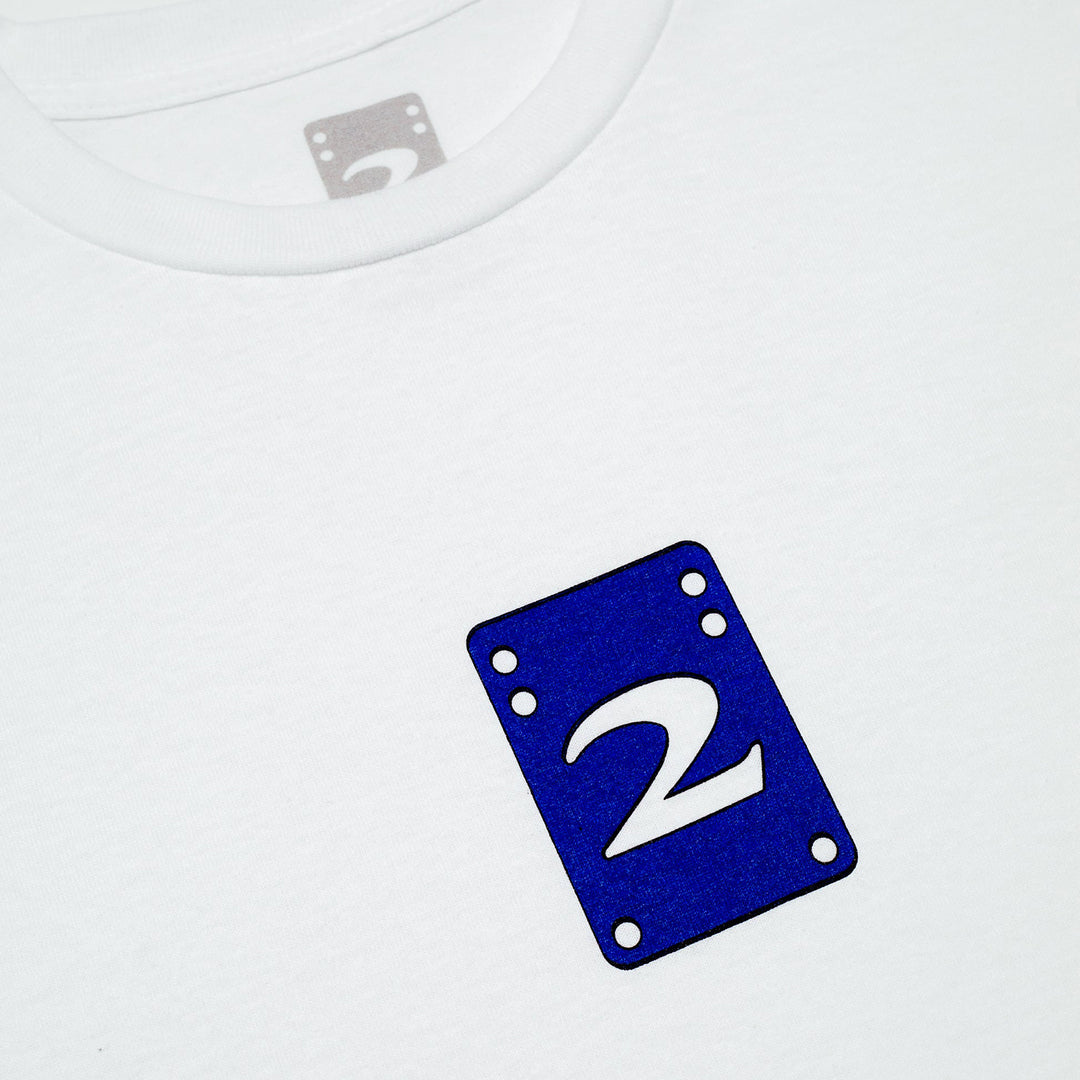 2 Riser Pads Logo Tee White