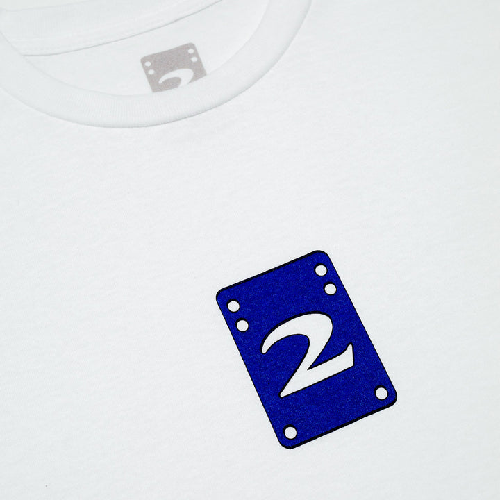 2 Riser Pads Logo Tee White