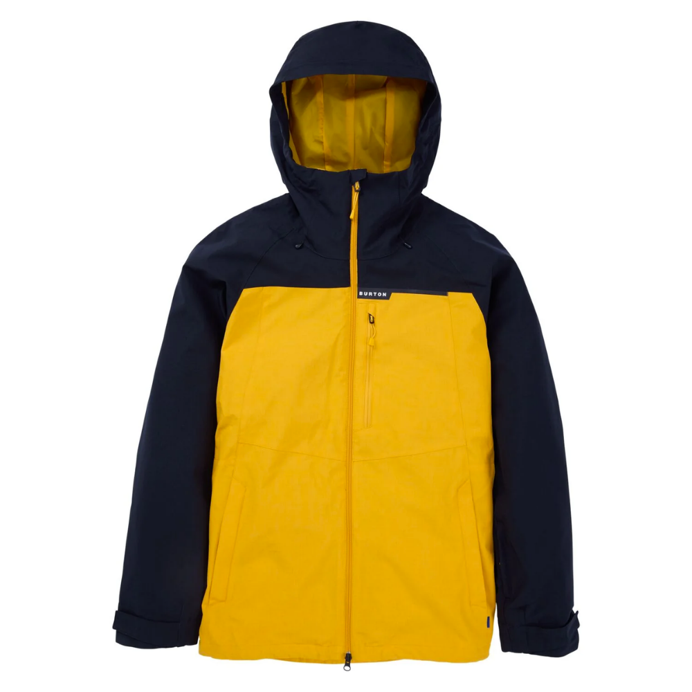 black and yellow burton snowboard Burton Men's Lodgepole Jacket True Black/Goldenrod MD