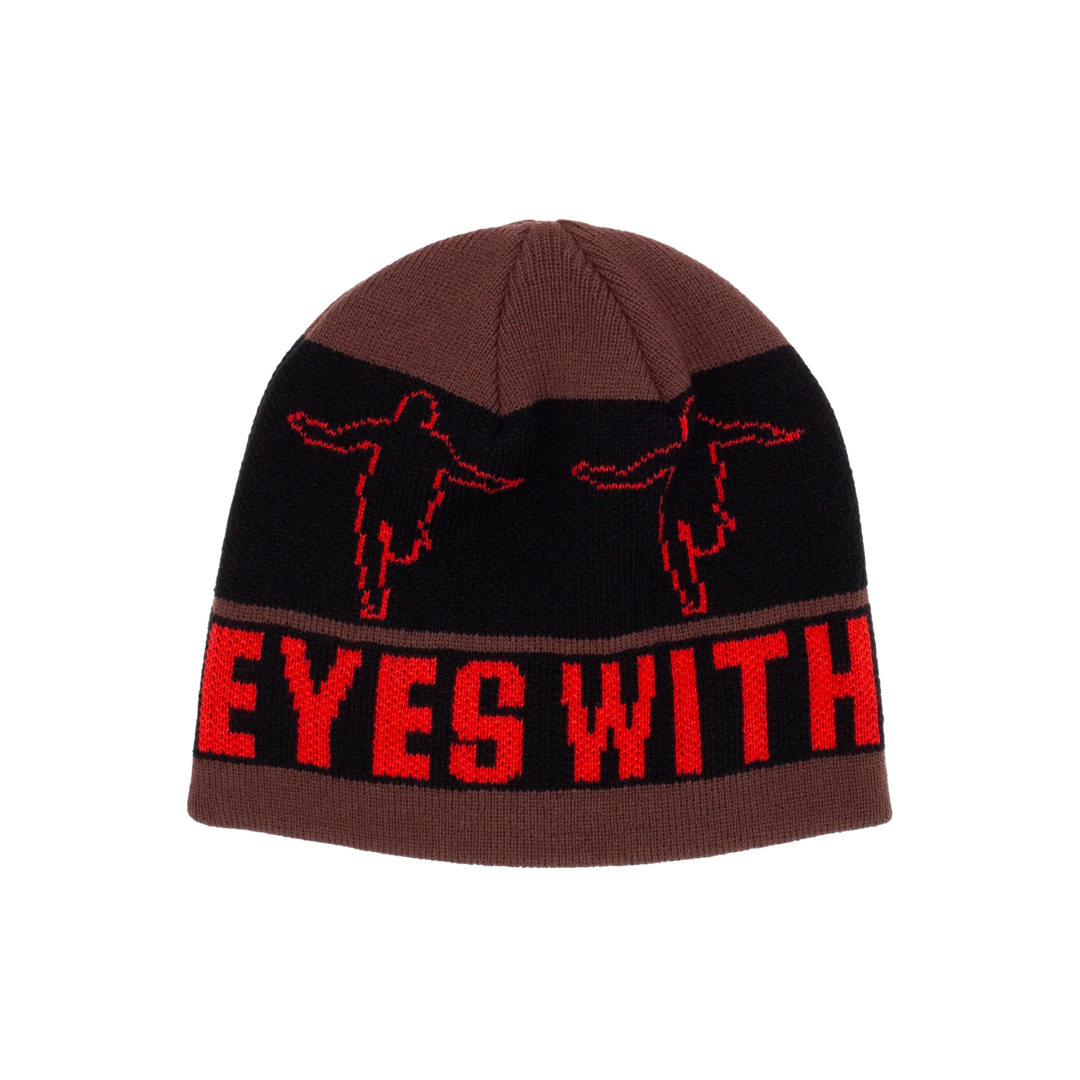 Hockey Eyes Without A Face Beanie Brown