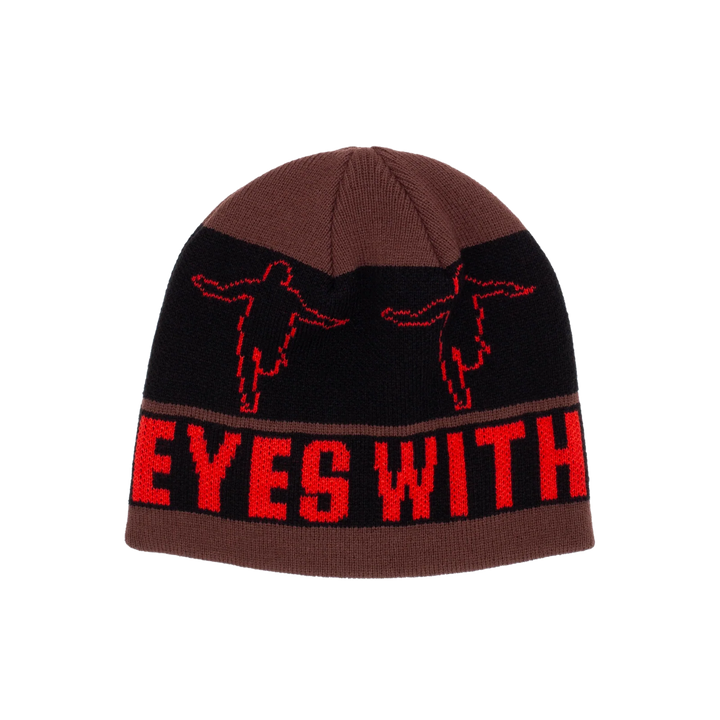 Hockey Eyes Without A Face Beanie Brown