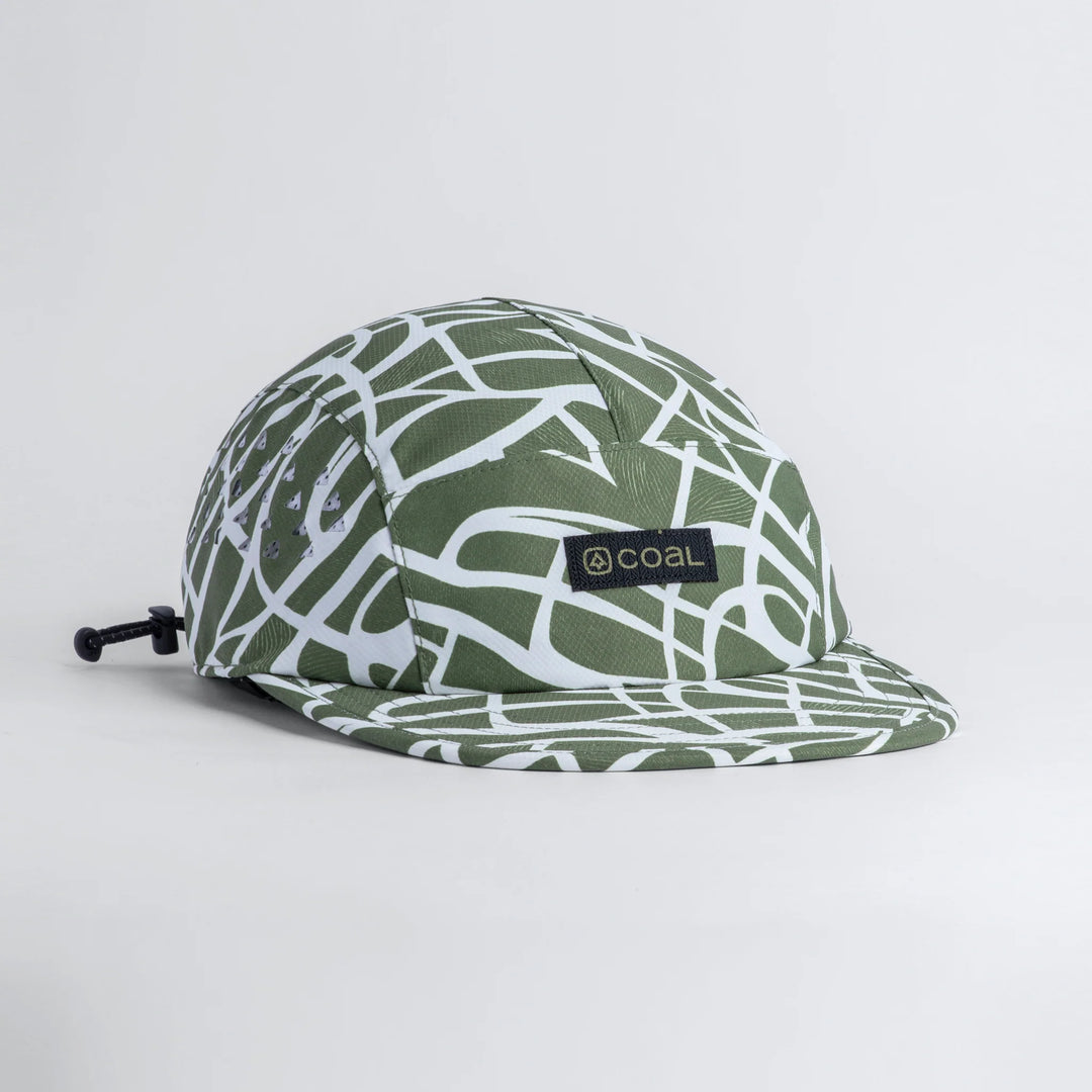 Coal Provo UPF Tech 5 Panel Hat Olive/Gridlock