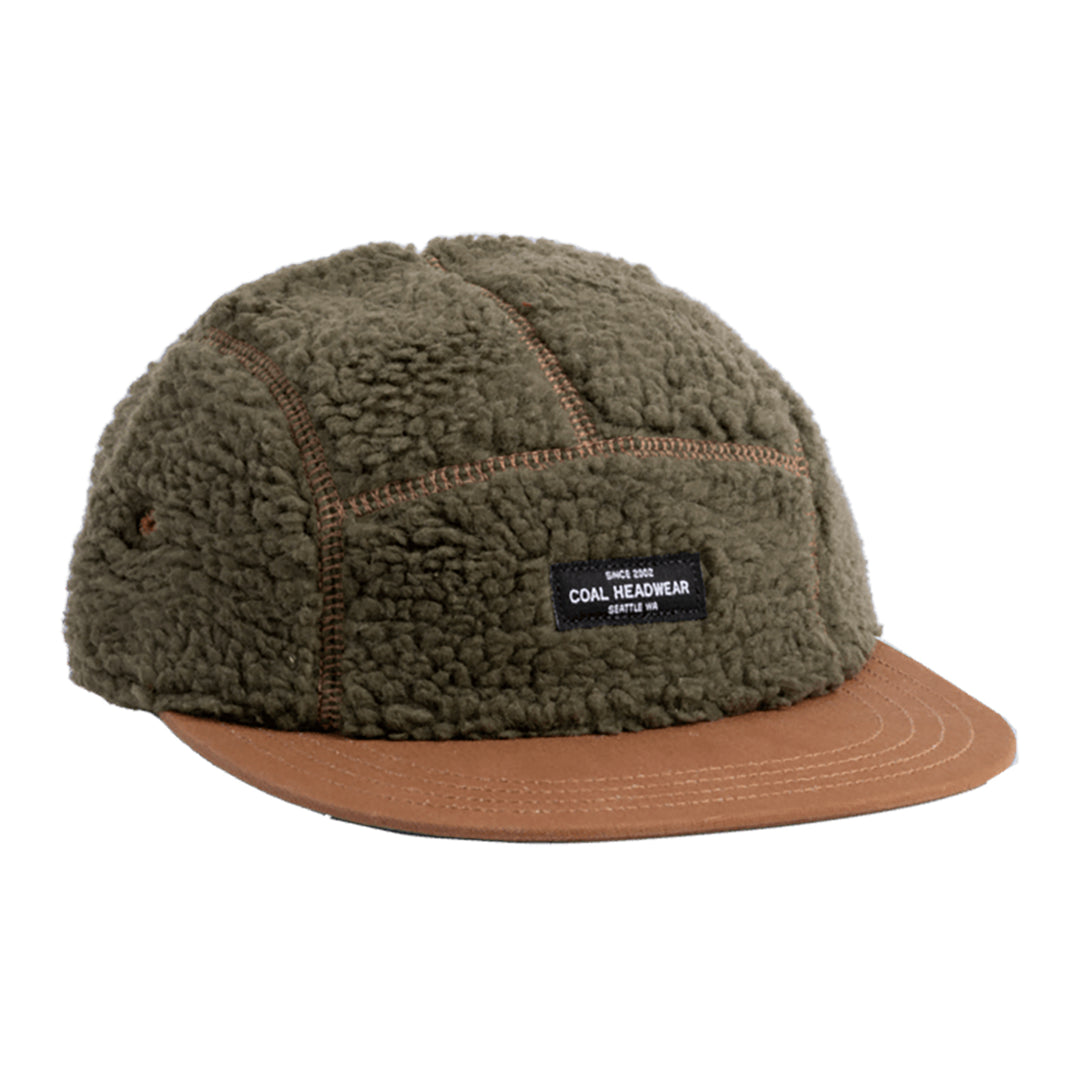 Coal Linus Fleece 5 Panel Cap Olive