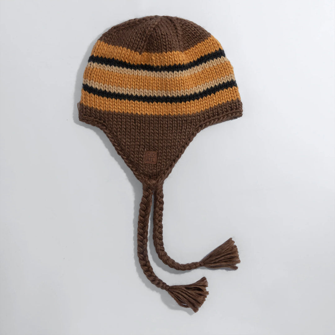 Coal Dori Earflap Beanie Brown/ Burnt Orange
