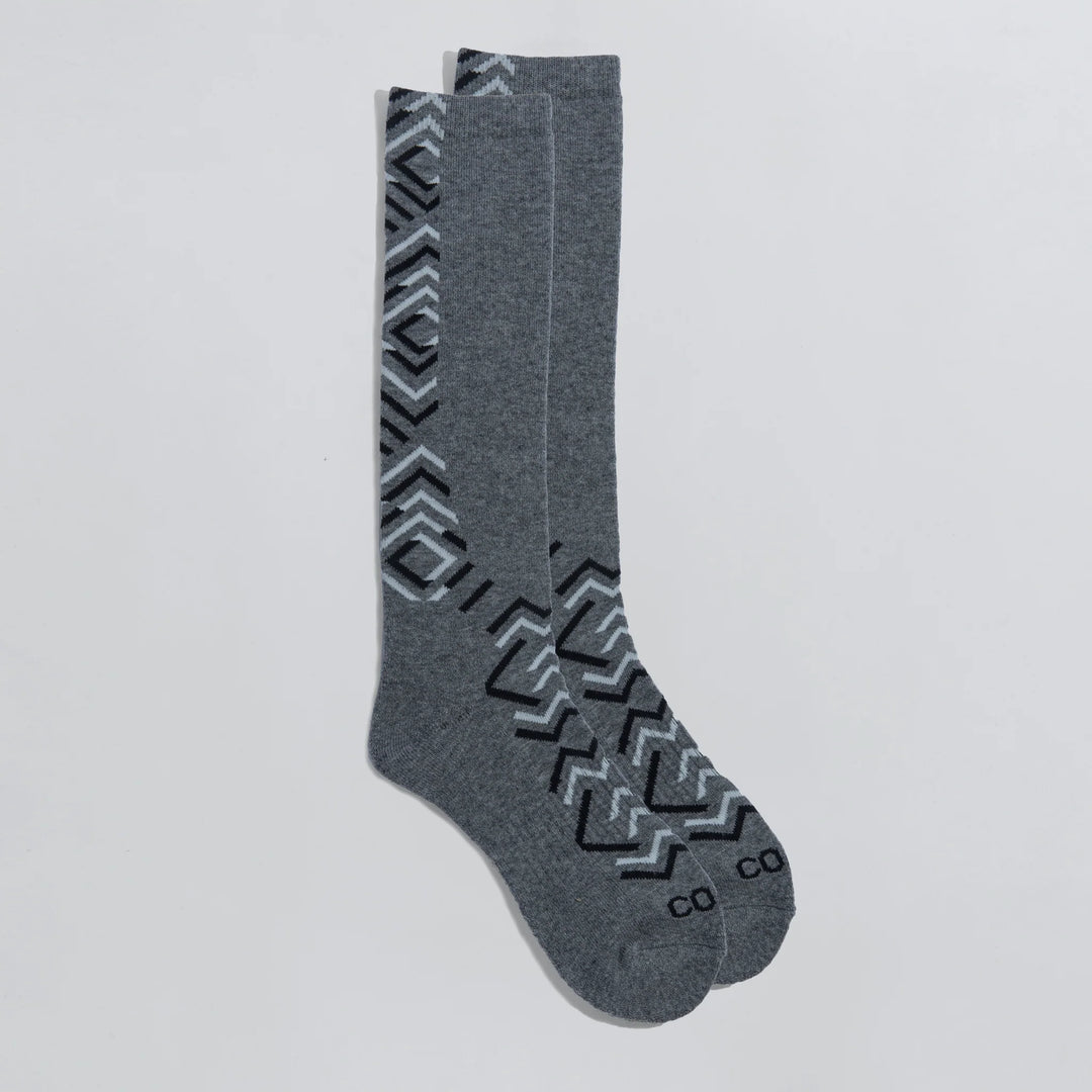 Coal Lightweight Snow Sock Grey Linework