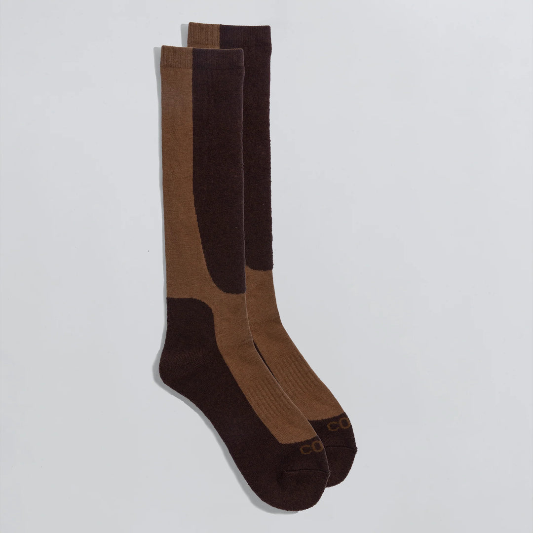 Coal Midweight Snow Socks Brown/Light Brown