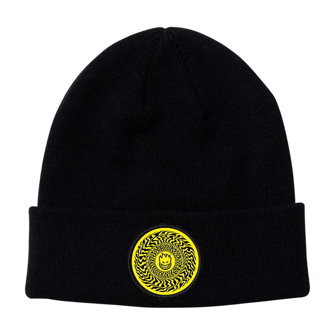 Spitfire Classic Swirl Patch Beanie Black/Yellow