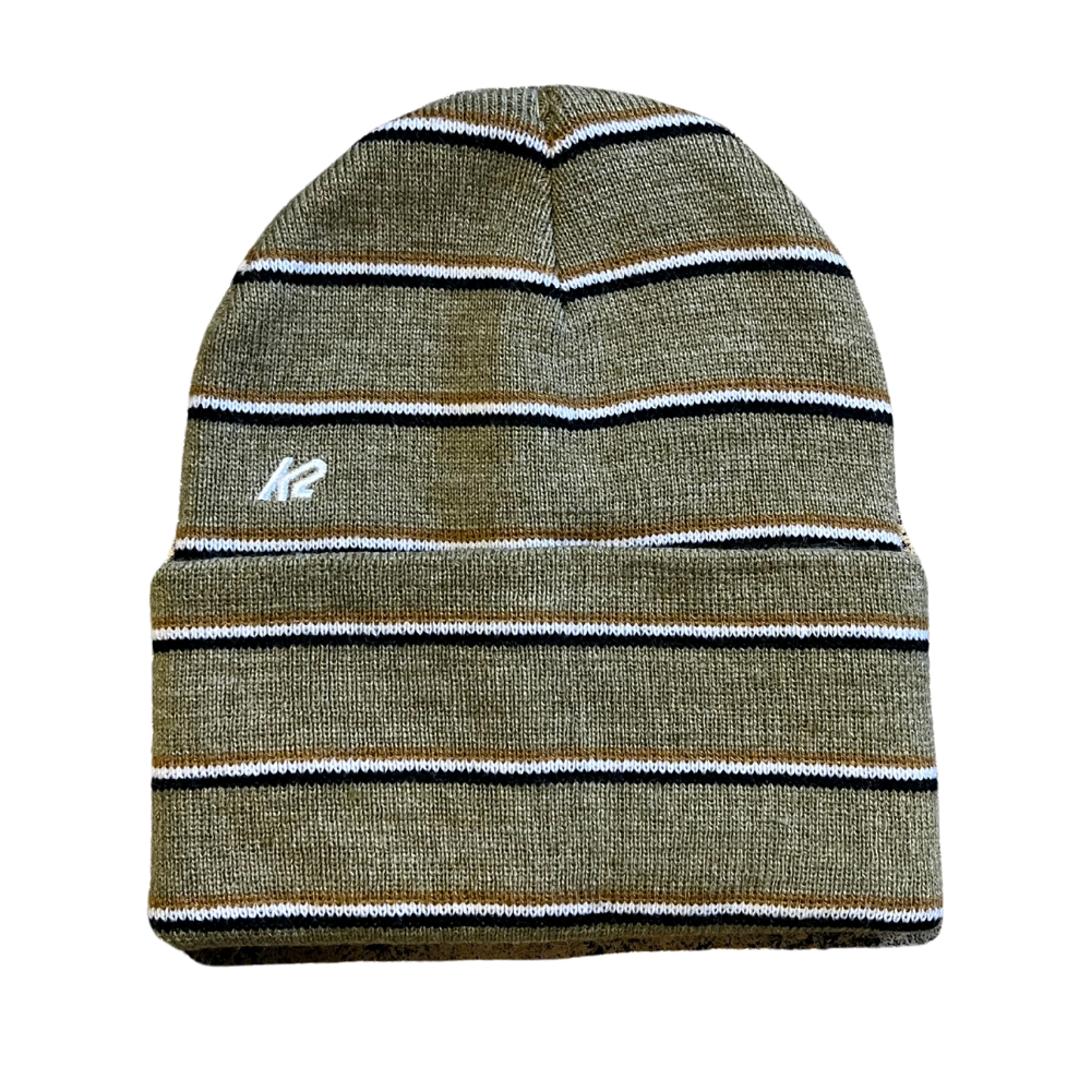 K2 Stripe Beanie Tan