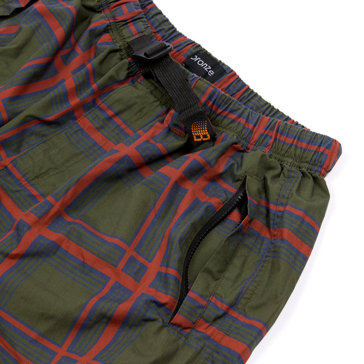 Bronze 56K Plaid Shorts Dark Green