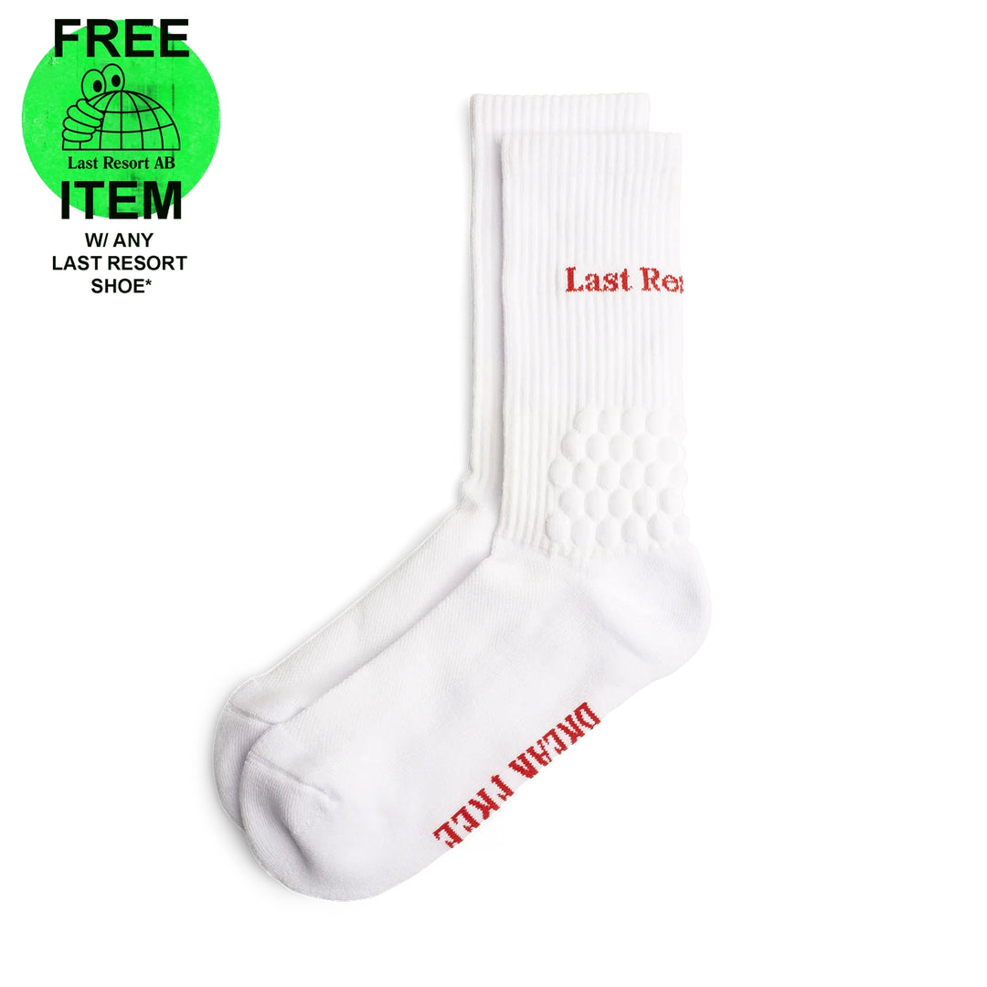 Last Resort Right Angle Bubble Socks (White)