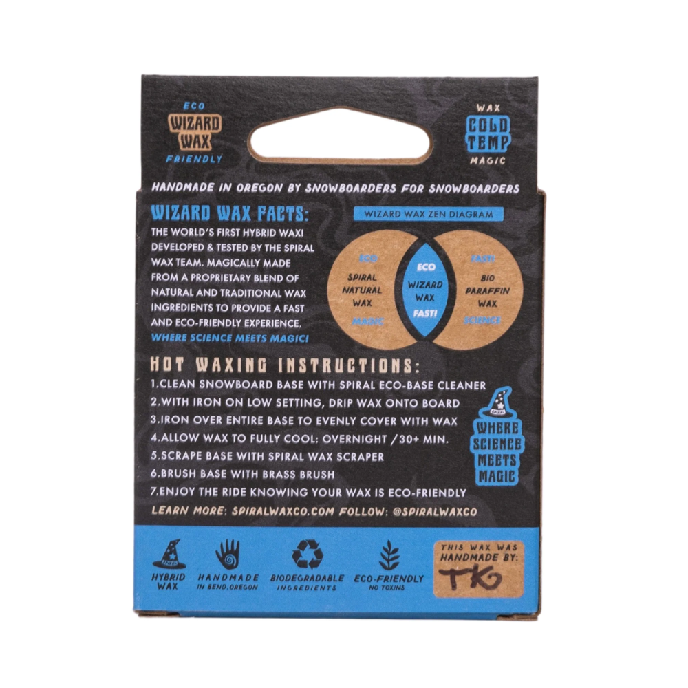 Spiral Wax Co. Wizard Wax Cold Temp Snowboard Wax