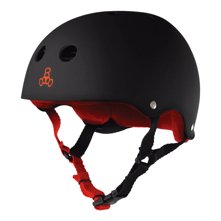 Triple 8 Sweatsaver Helmet Black Matte With Red