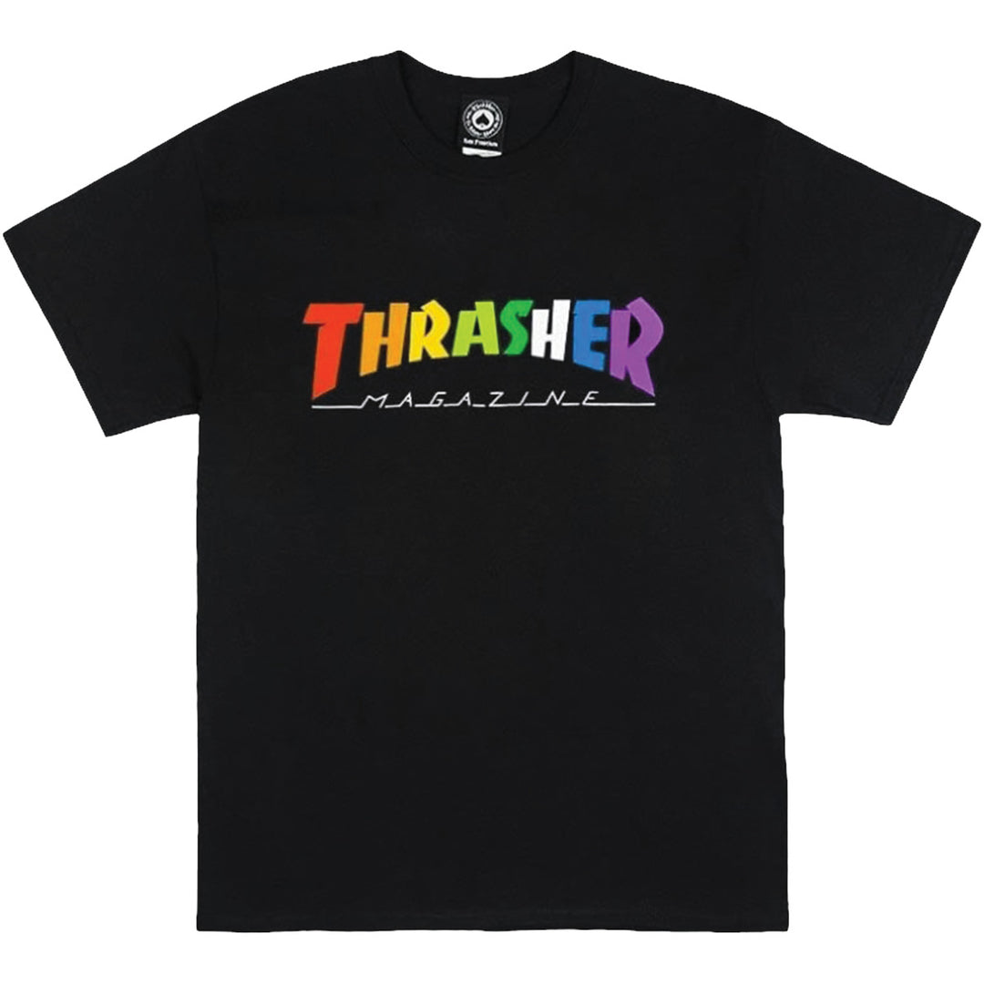 Thrasher Rainbow T-Shirt Black