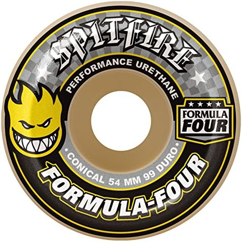Spitfire F4 Conical Yellow Print Wheels 99D 56mm