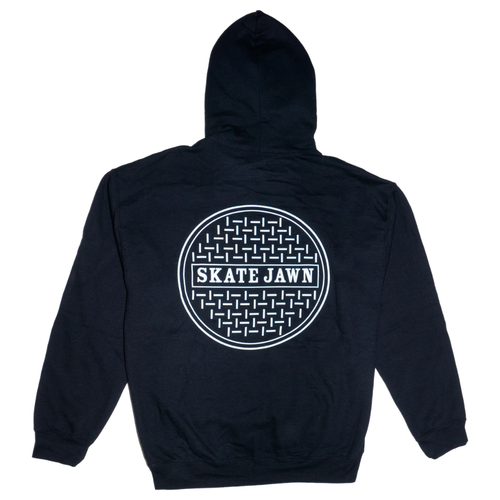 Skate Jawn Sewer Cap Hoodie Black