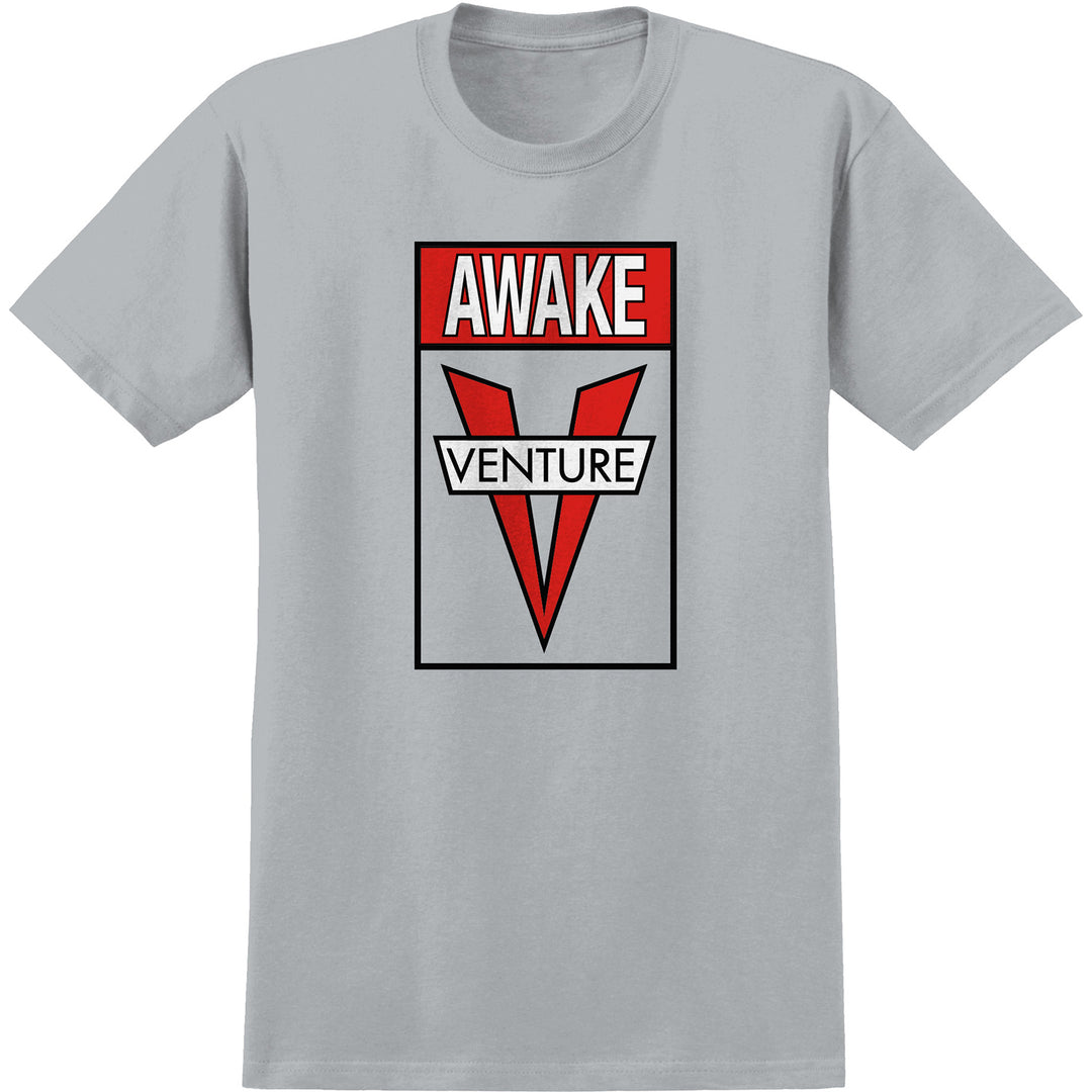 Venture Awake Tee Ice Gray/RedWhite