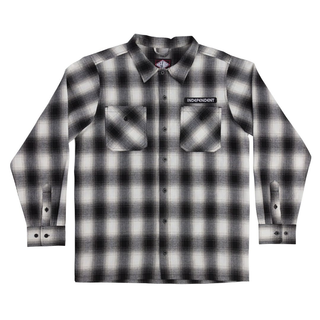 Tilden L/S Flannel Top Black/White