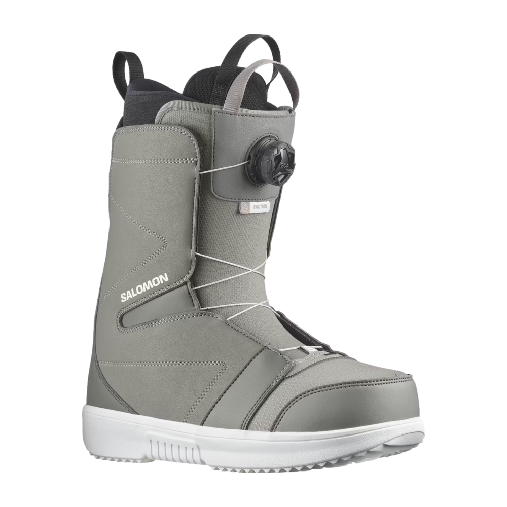 Salomon Faction BOA Snowboard Boot Steeple Gray/Pewter/White Salomon Faction BOA Snowboard Boot Steeple Gray/Pewter/White
