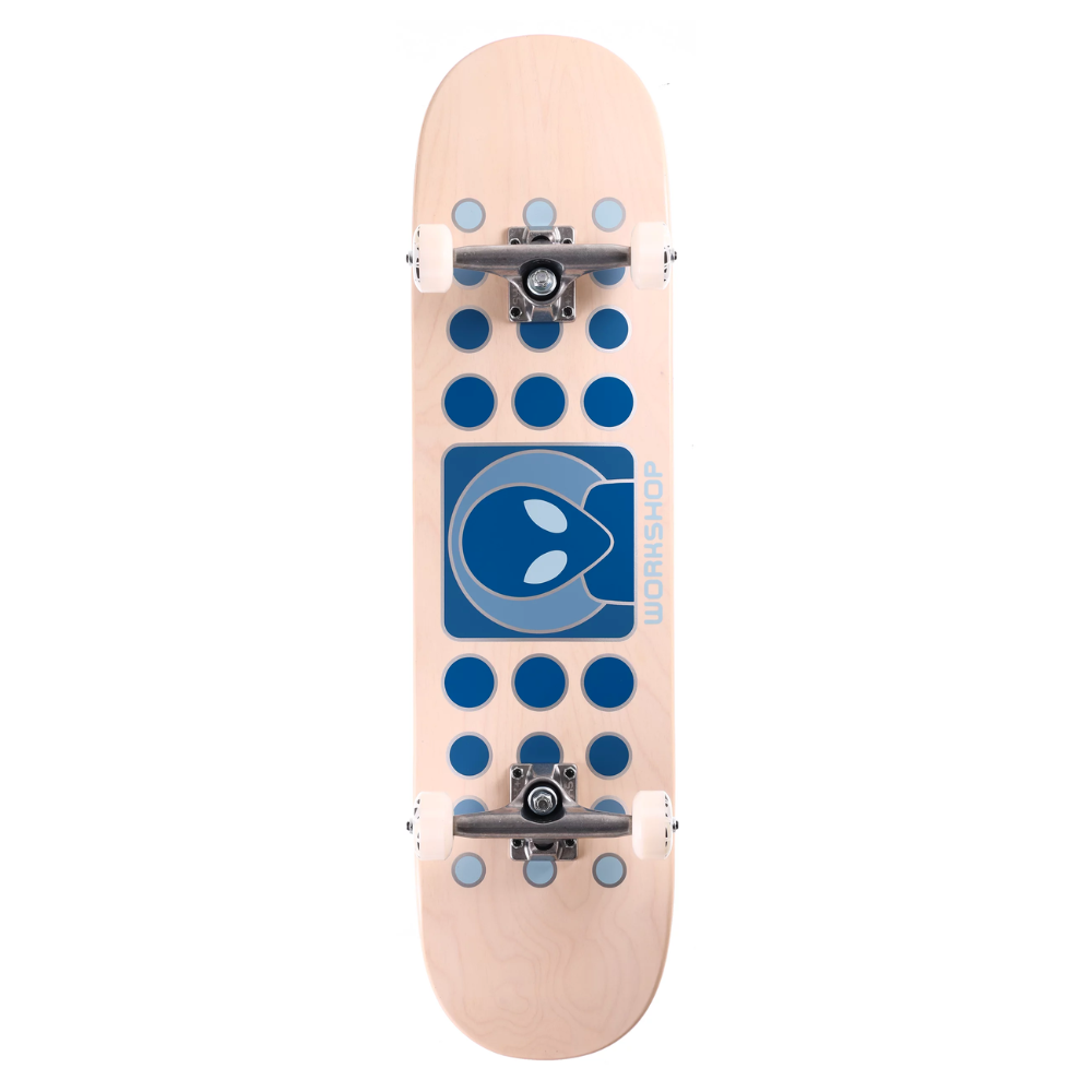 Alien Workshop Dot Fade Twin Tail Complete Skateboard 8.25" White Wash