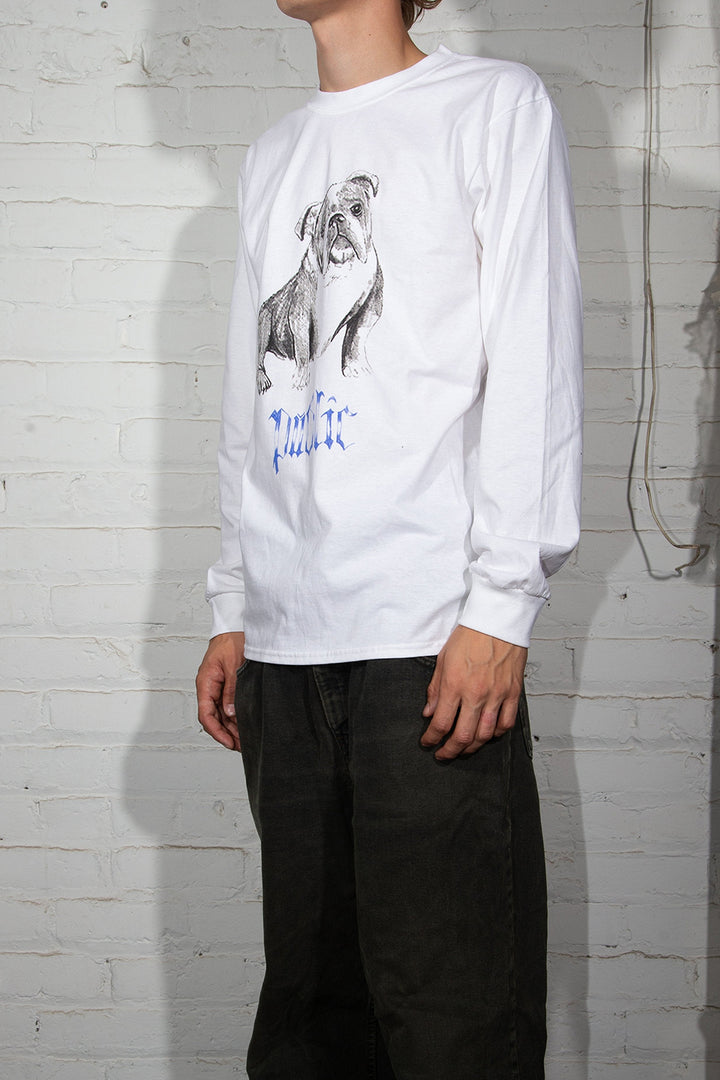 Public Bully Long Sleeve Tee White