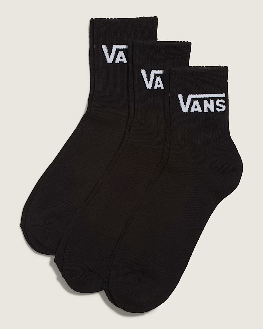 Vans Classic Half Crew Socks Black (3 Pack)