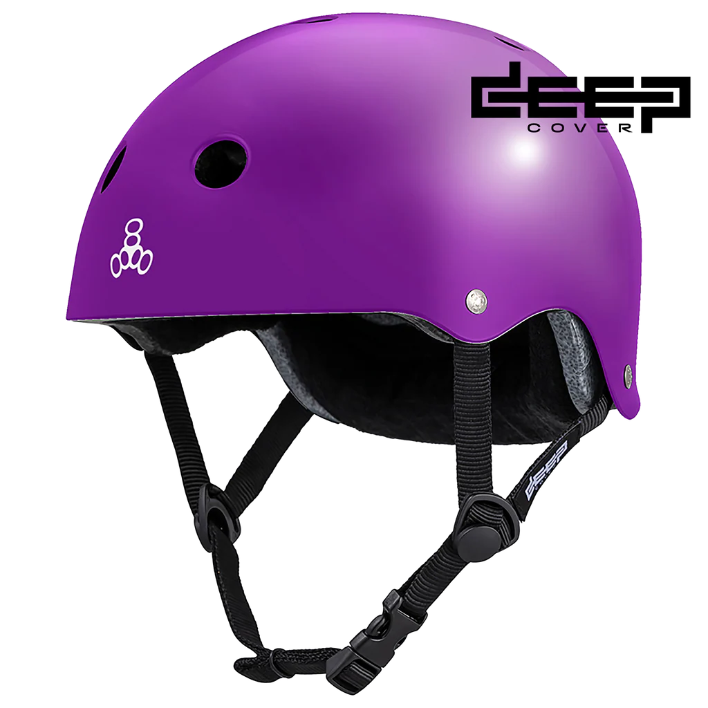 Triple 8 Deep Cover Helmet Purple Gloss