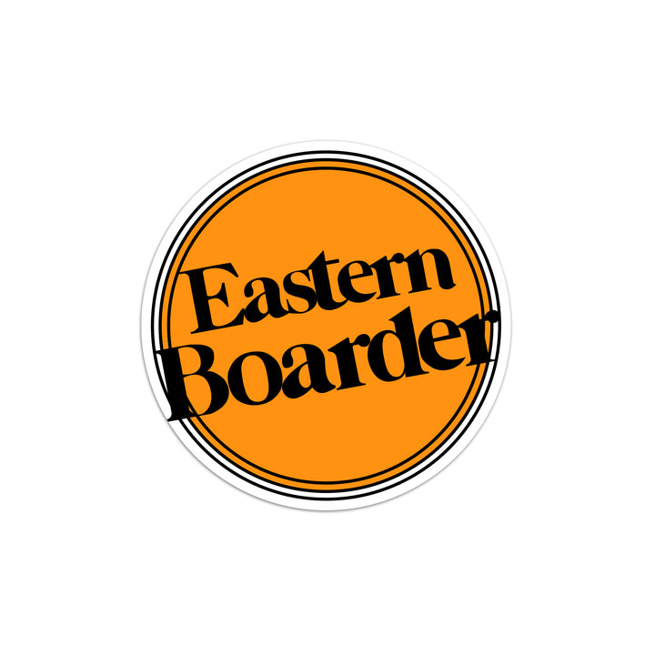 EasternBoarder Dot Logo Sticker 3" Orange/Black