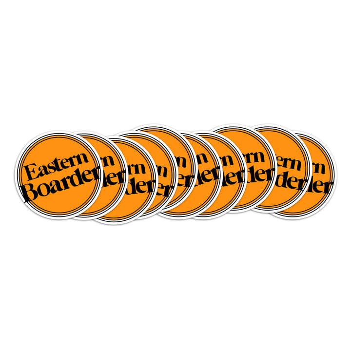 EasternBoarder Dot Logo Sticker 3" Orange/Black