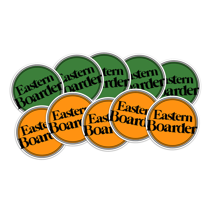 EasternBoarder Dot Logo Sticker 3" Orange/Black