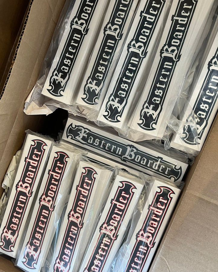 EasternBoarder Evil Strip Logo Sticker 9.75"
