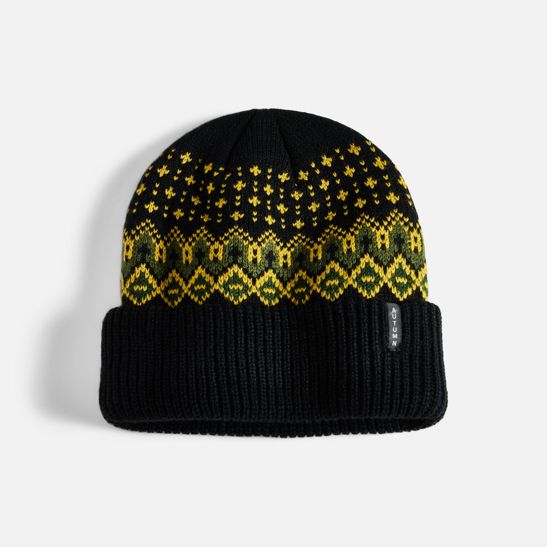 Autumn Select Fairisle Beanie Black