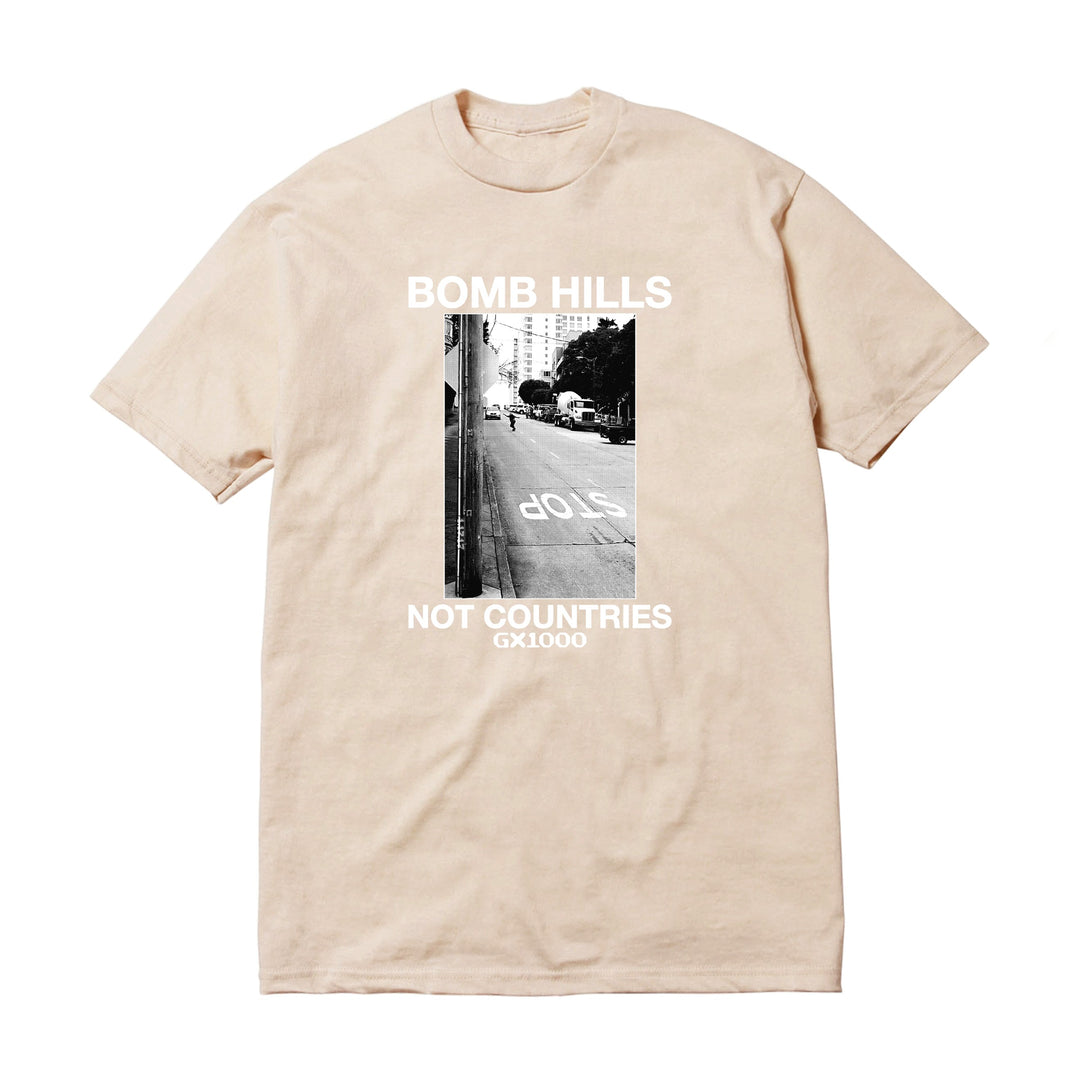 GX1000 Bomb Hills Not Countries T-Shirt Sand/White