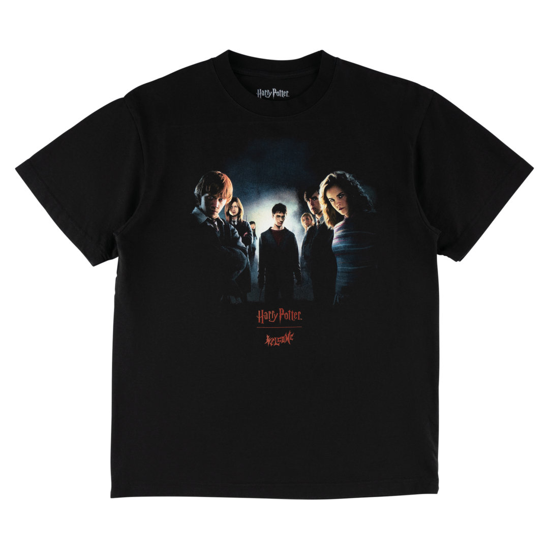 Harry Potter x Welcome Army Boxy Garment Dyed Tee Black