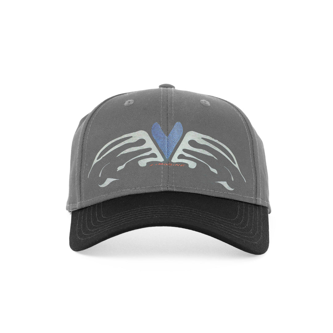 Limosine Heart Wings Hat Grey/Black