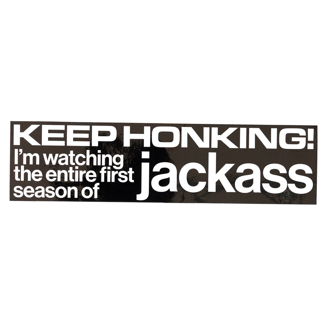 Jenkem Keep Honking Jackass Bumper Sticker