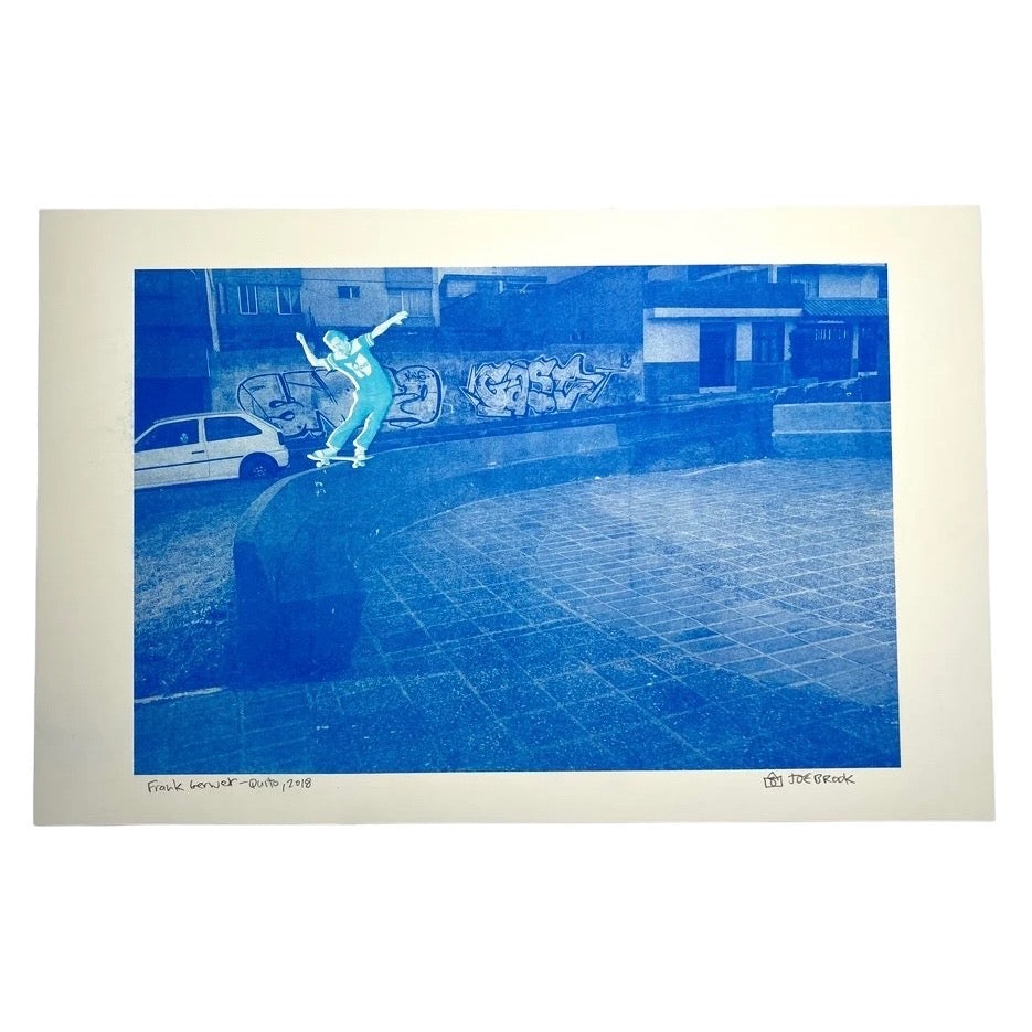 Frank Gerwer Boardslide Quito Blue/Aqua Risograph Print 11x17