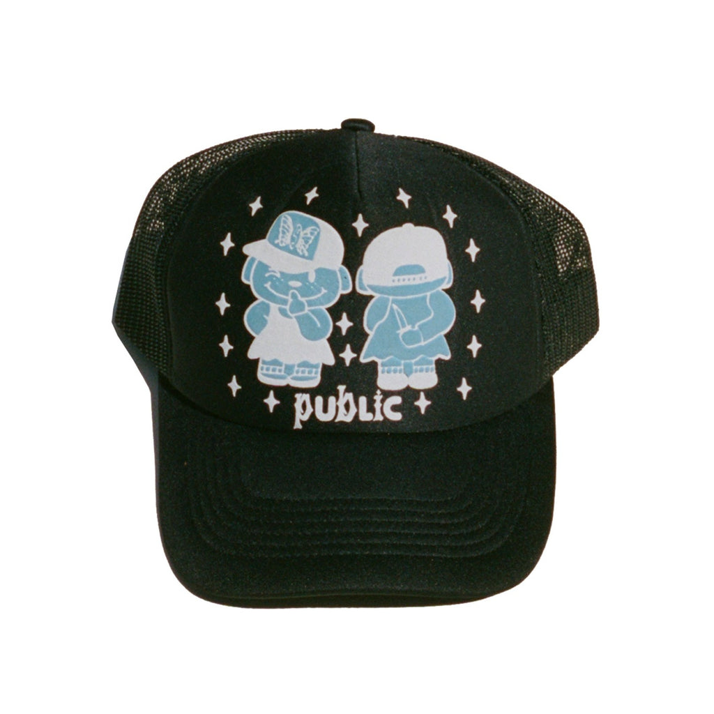 Public Jib Trucker Hat Black