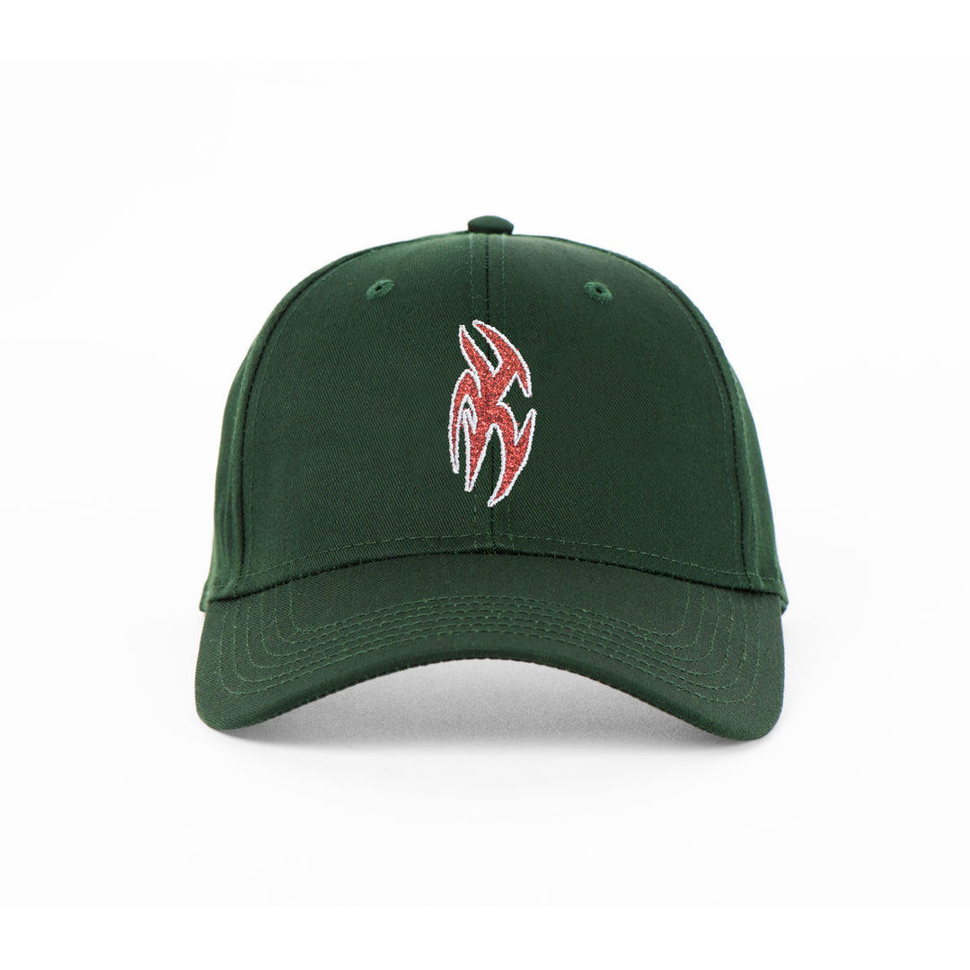 Limosine Shadow Box Hat Green/Silver Sparkle Vinyl