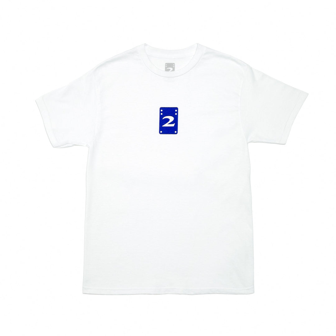 2 Riser Pads Logo Tee White