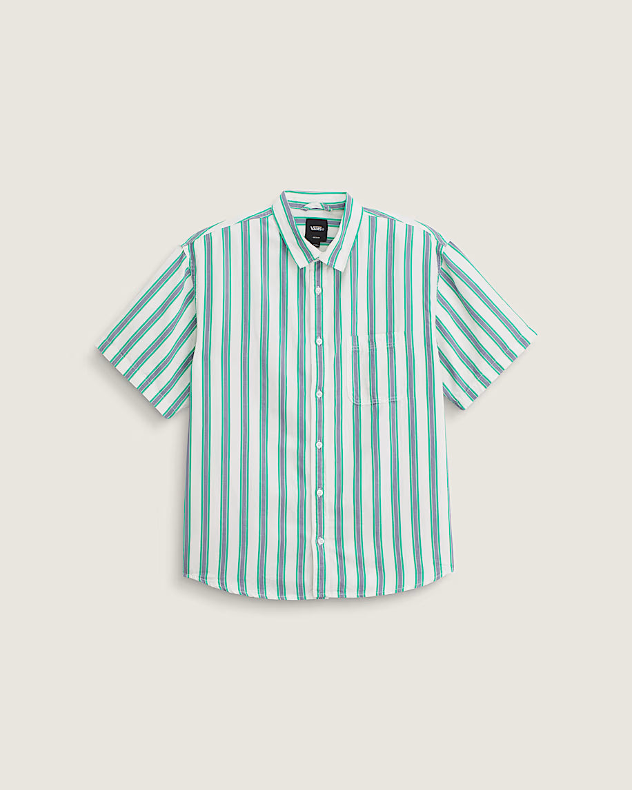 Vans Lawson Stripe SS Shirt White/Vivid Verda – Eastern Boarder