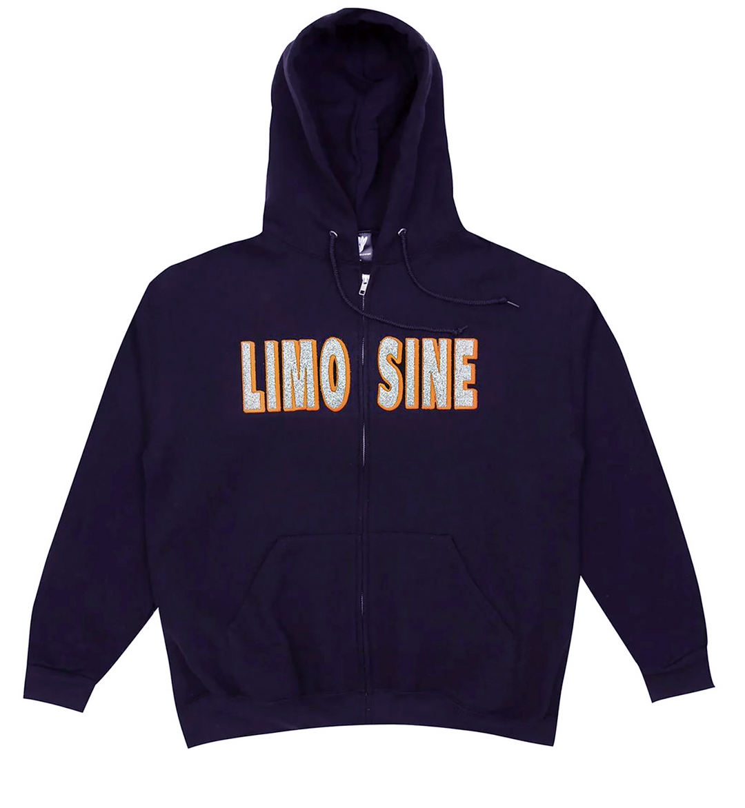 Limosine Sparkle Zip Hoodie Navy