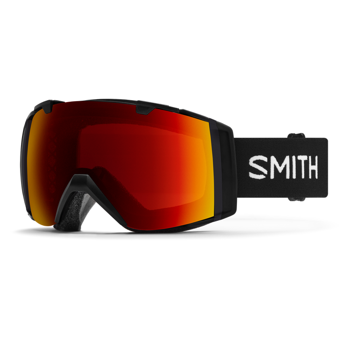 Smith I/O Snowboard Goggles Black + ChromaPop Sun Red Mirror Lens