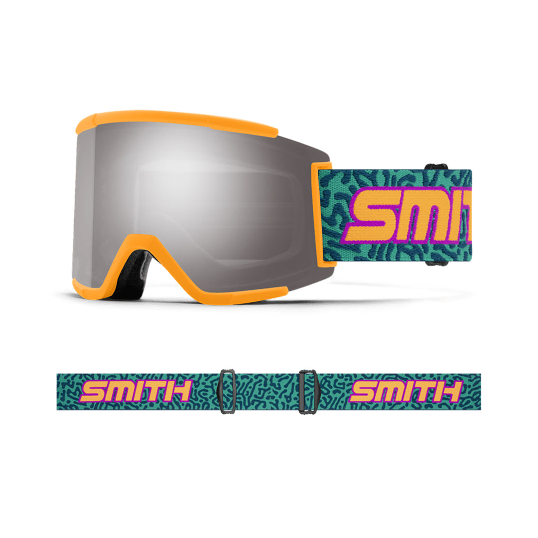 Smith Squad XL Goggles Neon Wiggles/ChromaPop Sun Platinum Mirror