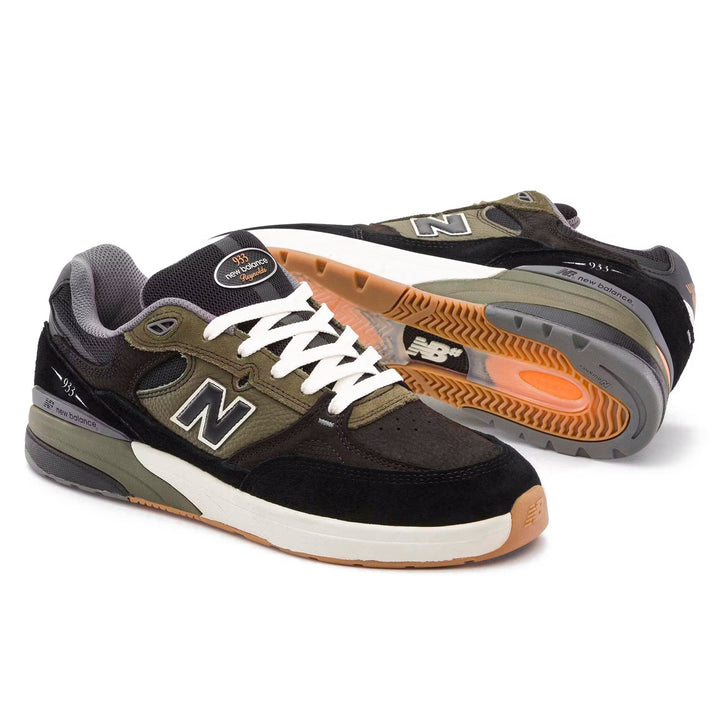 New Balance Numeric Reynolds 933 *WIDE 2E* "Black/Olive" NM933BST
