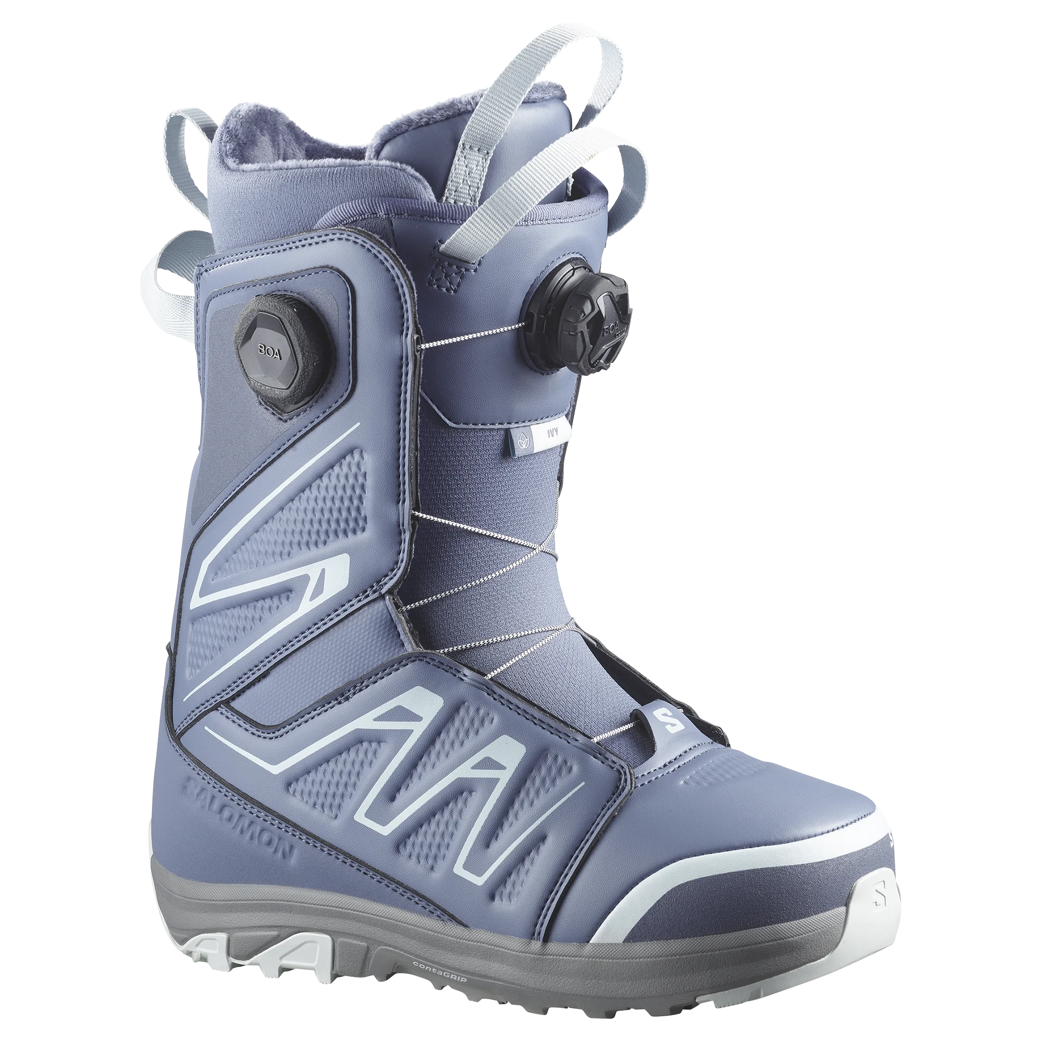 スノーボード 23.5 SALOMON IVY BOA SJ Salomon Ivy BOA SJ Womens Snowboard Boots Grisaille/Ballad Blue