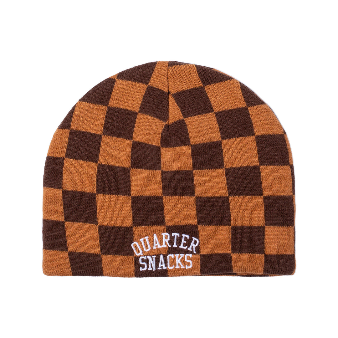 Quartersnacks Checkerboard Beanie Tan/Brown